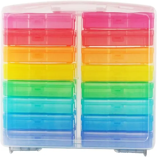 Plastic Storage Container Box with 16 Inner Cases (Multi-colored) {4}