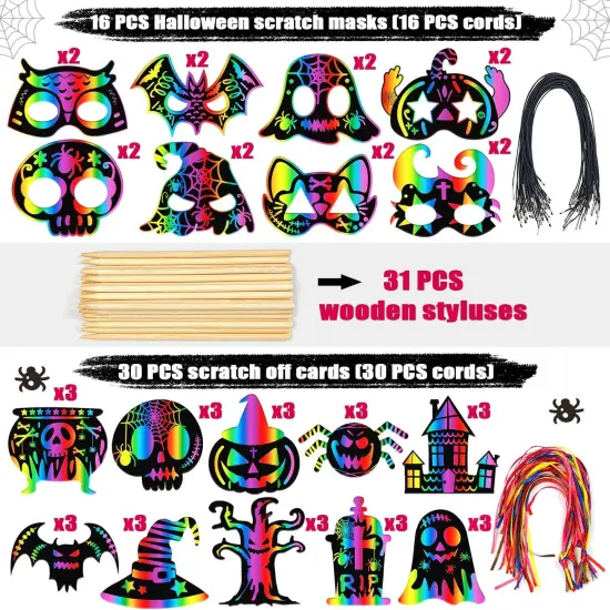 Halloween Scratch Paper Art Set {2}