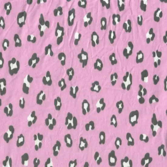 Brushed Knit Fabric Soft Animal Print Stretch Material 58/60" Wide BLACK {4}