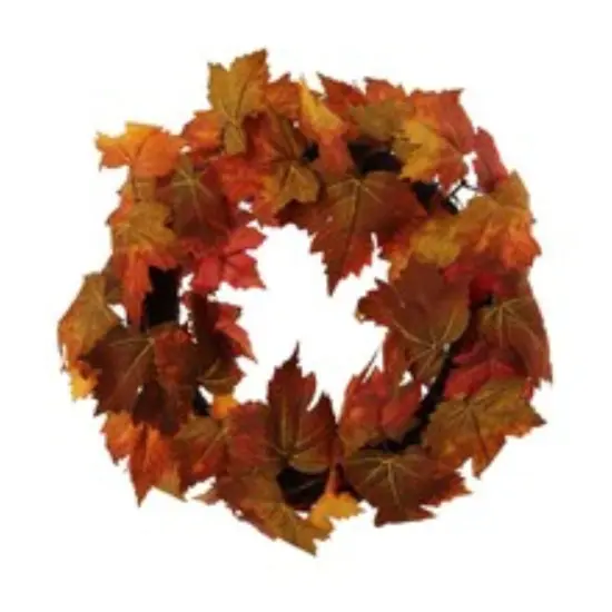 6-Pack 16" Multi-Colored Maple Leaf Wreath, Floral Home by Artificial Flowers {1}