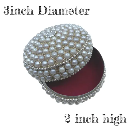 Pearl Jewelry Box for Women and Girls Travel Case Jewelry Organizer Gift Box Indian Pakistani Wedding Favor Diwali Gift for Mother&rsquo;s Day Anniversary Housewarming {4}