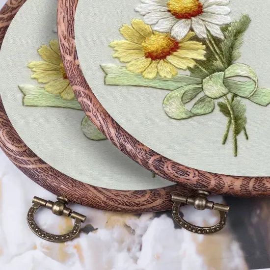 4 Pieces 6 Inch Round Embroidery Hoops {5}