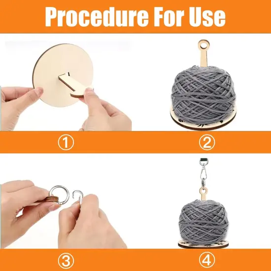 Yarn Holder with Leather Strap {4}