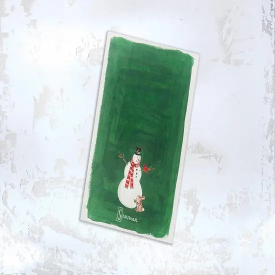 Snowman Alphabet Printed Kitchen Towel {4}