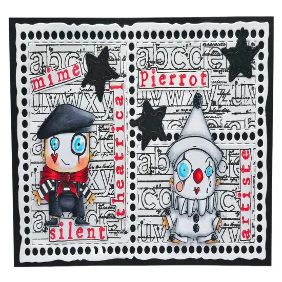 AALL And Create A7 Photopolymer Clear Stamp Set-Pierrot And Mime {4}