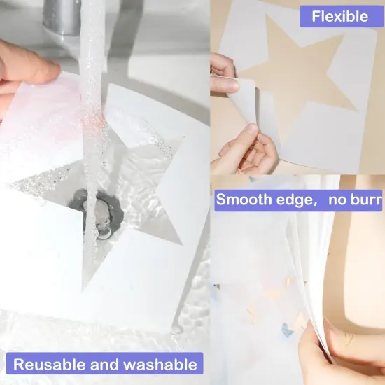 16 Pcs Patriotic Star Stencils (Different Sizes) {3}