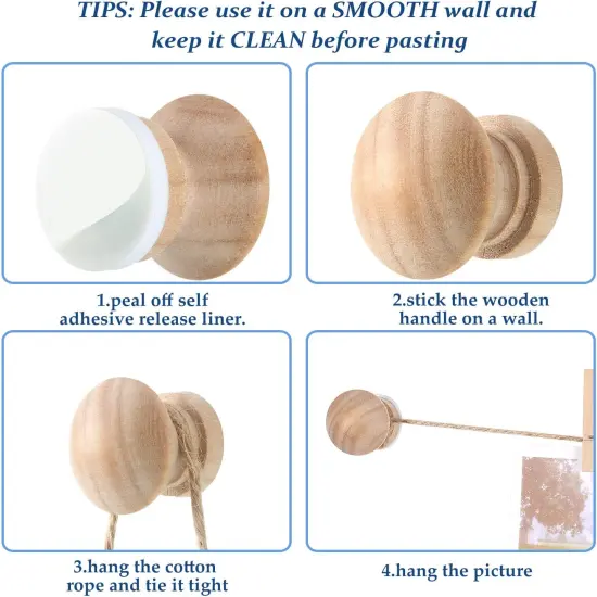 Hanging Photo Display with 50 Clips {3}