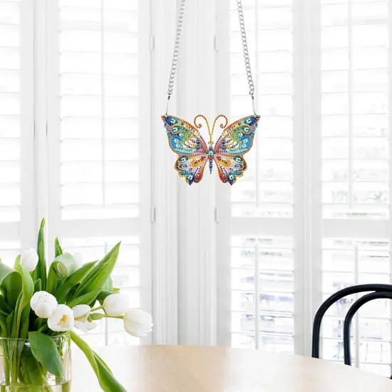 Hanging Pendant Diamond Painting Kit (Colorful Butterfly) {5}