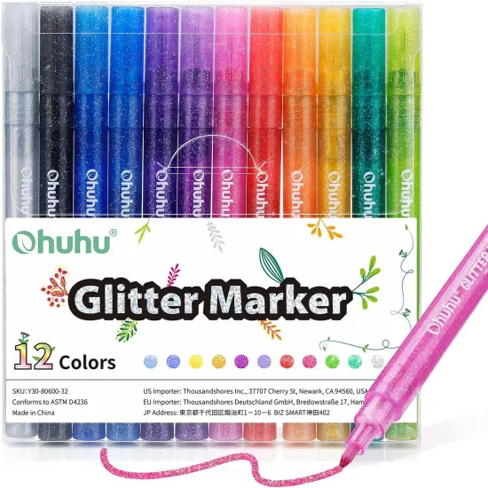 12 Glitter Colors Metallic Shimmer Marker {5}