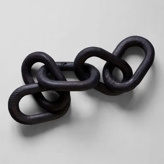 Charcoal Wood Chain, Large Link | Size: 3-link by Bloomist {6}