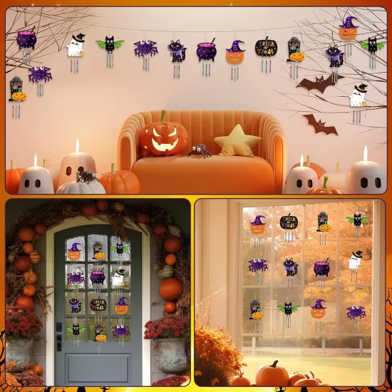 16 Pack Halloween Wind Chime Kits Crafts for Kids {5}