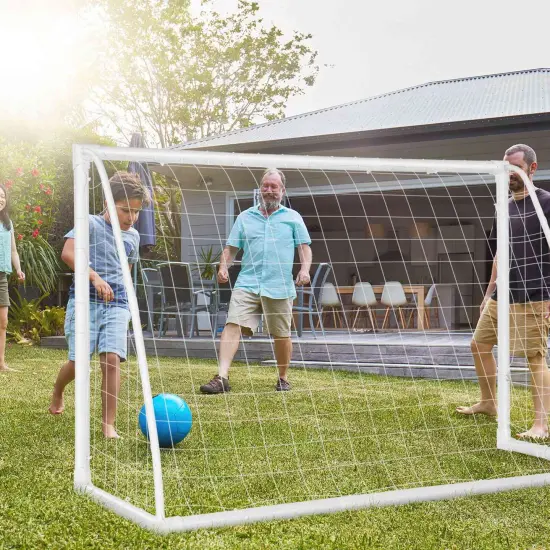 6 x 4 Feet Soccer Goal with Strong UPVC Frame {1}