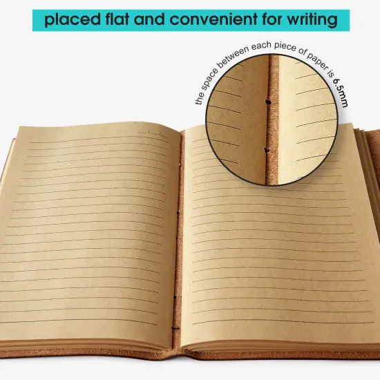 RILIHO Leather Journal Notebook - Genuine Leather Journals for Writing 5x7.1 Inches, Vintage Journal for Women and Men, Artist,Travel Journal,Brown {5}