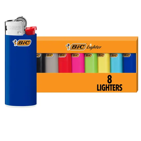 BIC Classic Lighters, Mini Style, Safe Child-Resistant, Assorted Colors (Packaging May Vary), 8 Count Pack {2}