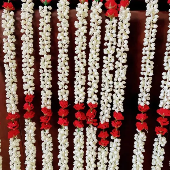Jasmine Garland, Diwali Decoration, Diwali Decor, Diwali Backdrop, Mogra Strings, Muslim Wedding, Eid Decoration, Mehndi Decoration {2}