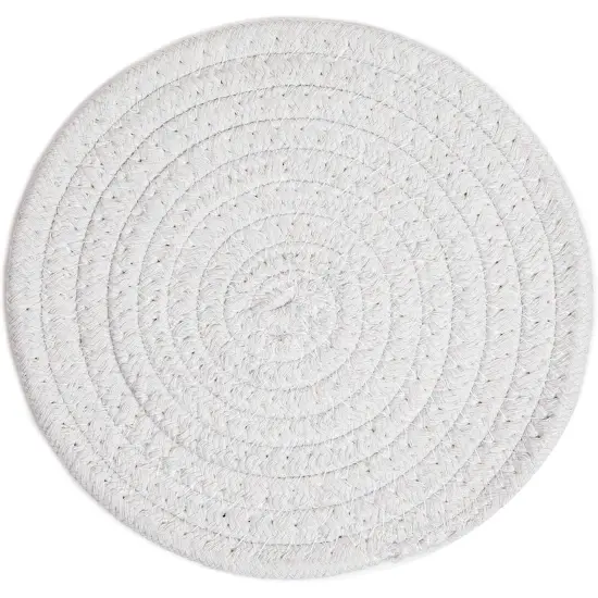 Set of 4 Cotton Weave Potholders Trivets, 7" Round Coasters Hot Pot Holders Mats, 4 Colors Multicolor {7}