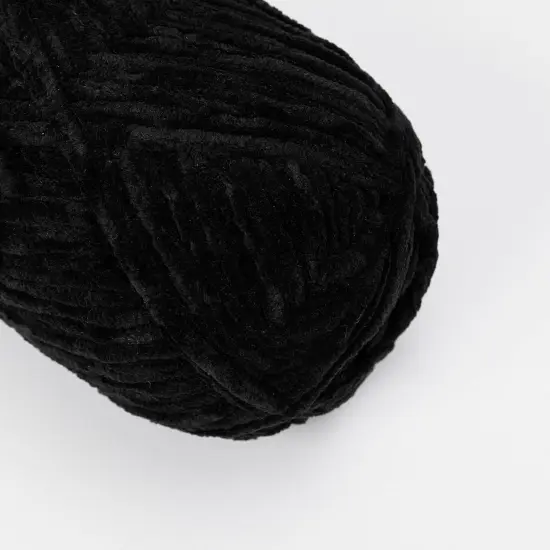 Chenille Yarn for Crochet (Black) {2}