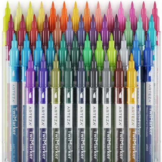 Dual Tip Brush Markers &ndash; Set of 48 {4}