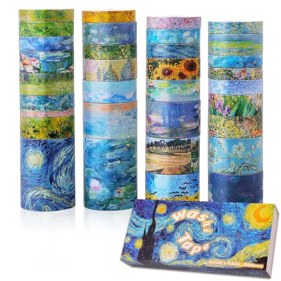 32 Rolls - Van Gogh Washi Tape (Oil Painting) {2}