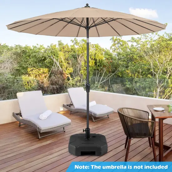 Black Metal Fillable Umbrella Base Stand for 6&ndash;8 ft Umbrellas {2}