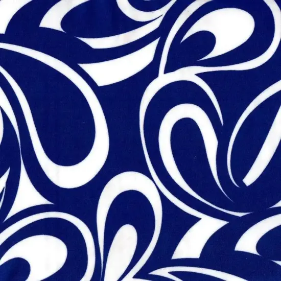 DTY Geometric Print Stretch Knit Soft Poly Spandex Fabric, 58/60" Wide ROYAL {1}