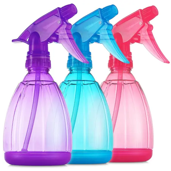 3 Pack Plastic Spray Bottles 12oz - (Purple, Blue, Pink) {1}