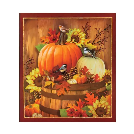 Collections Etc Harvest Pumpkin and Berries Metal Dishwasher Magnet {2}