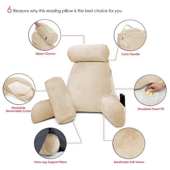 Nestl Reading Pillow with Portable Laptop Lap Desk {6}