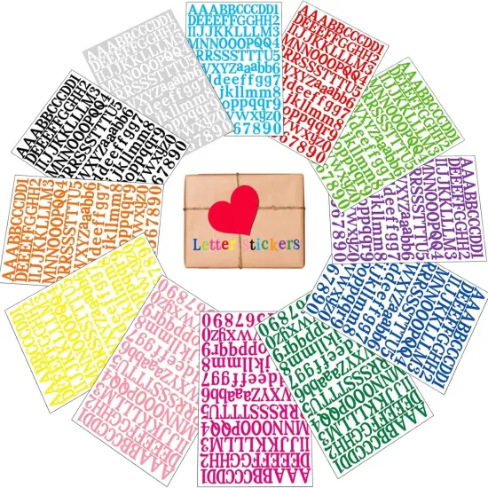 1455 Letter Stickers 12 Sheets Alphabet Stickers {1}