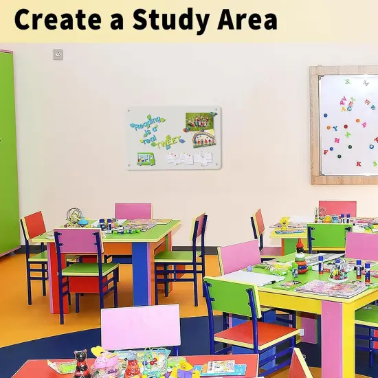 2Pack Magnetic Board 17.5" x 11.4" Magnet Bulletin Board is Suitable for displaying Notes {3}