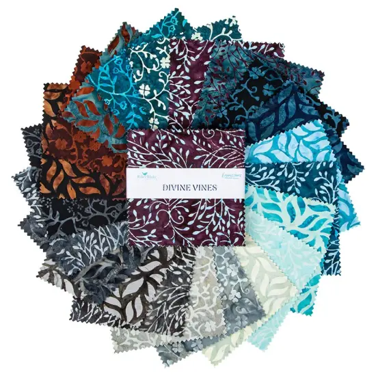 Expressions Batiks 5" Square Pack (Charm Pack / 5" Stacker) in Divine Vines by Riley Blake Designs for Riley Blake (5-23304-42) {2}