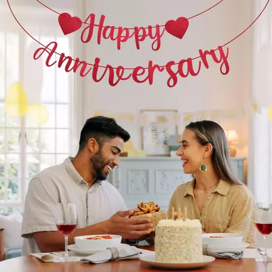 Happy Anniversary Banner Party Decoration {3}