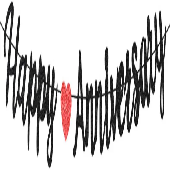 Black Happy Anniversary Banner {1}
