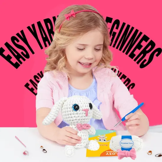 Crochet Kits for Beginners - Rabbit with Long Ears {5}