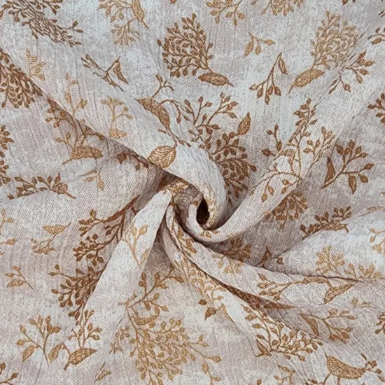 1 Yard 50/52" Taupe 100% Rayon Crinkle Fabric Lightweight 125 GSM Textured Crepon {3}