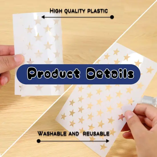 3pcs American Flag Star Stencil (3 Sizes) {3}