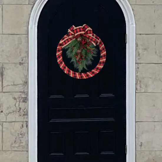 Haute Decor 18" Round Homespun Christmas Wreath {3}