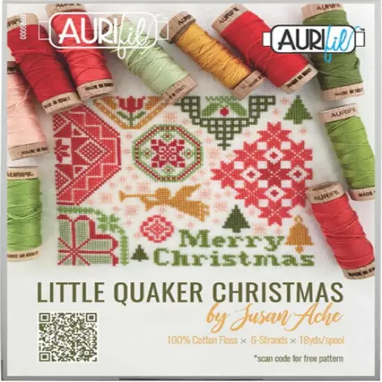 Aurifil Little Quaker Christmas Thread Set by Susan Ache | (10 Aurifloss Cotton Small Spools.) {2}