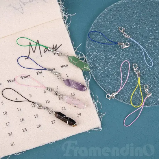 100 Pack Colorful Strap Charm Cords with Lobster Clasp {5}