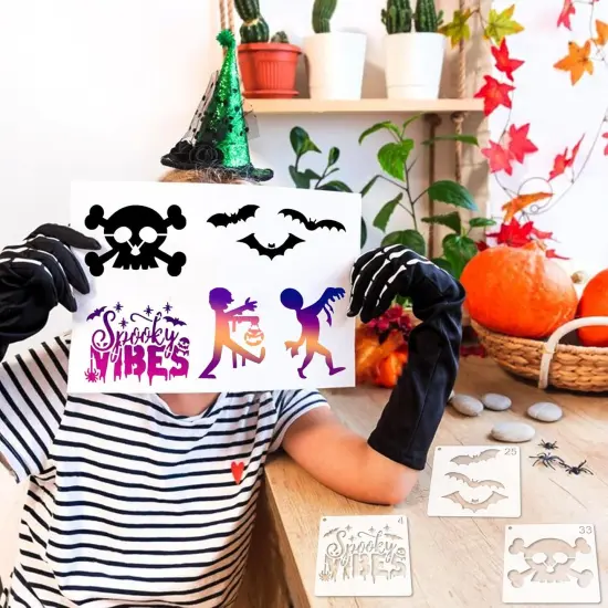 60pcs Small Halloween Stencils for Crafts(60 halloween) {5}