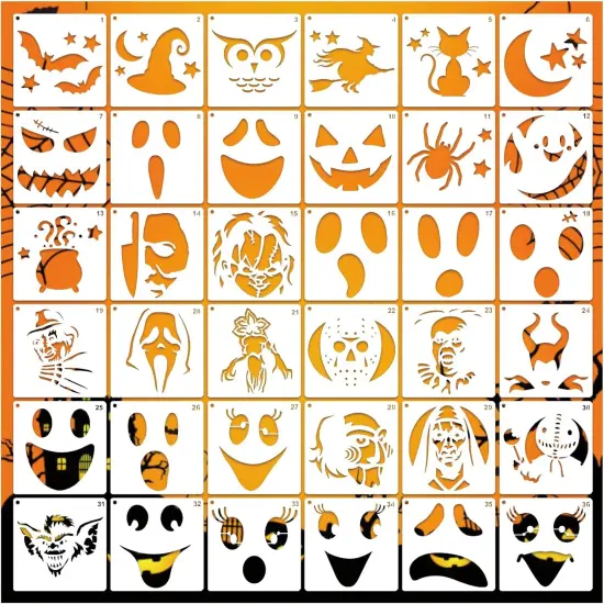Halloween Pumpkin Stencils(bat36) {1}