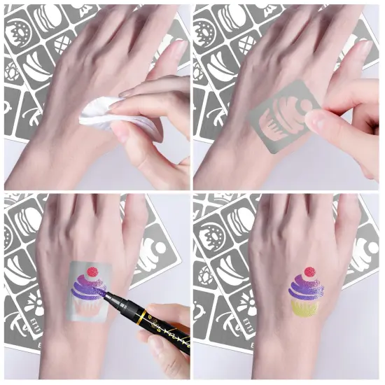 183 PCS Temporary Tattoos Stencils for Kids(Tattoos Stencils) {6}