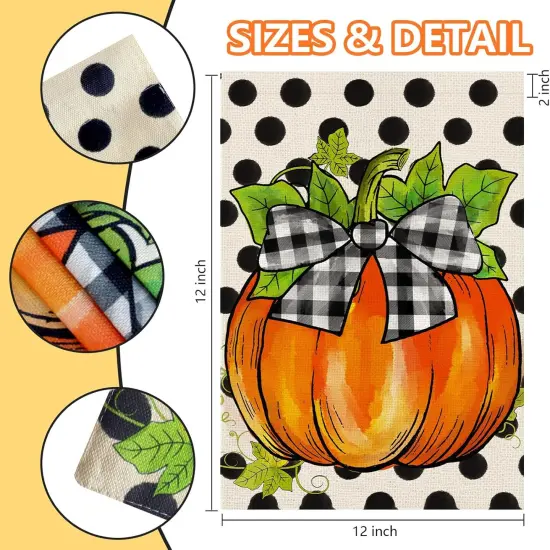 Hello Fall Pumpkin Garden Yard Flag 12x18 Inch {5}
