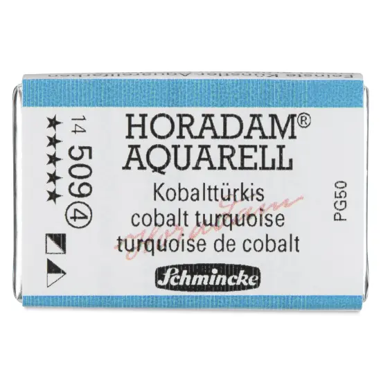 Schmincke Horadam Aquarell Watercolor - Cobalt Turquoise, Full Pan {1}