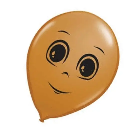 Masculine Face Mocha Brown 16 Inch Latex Balloons {6}