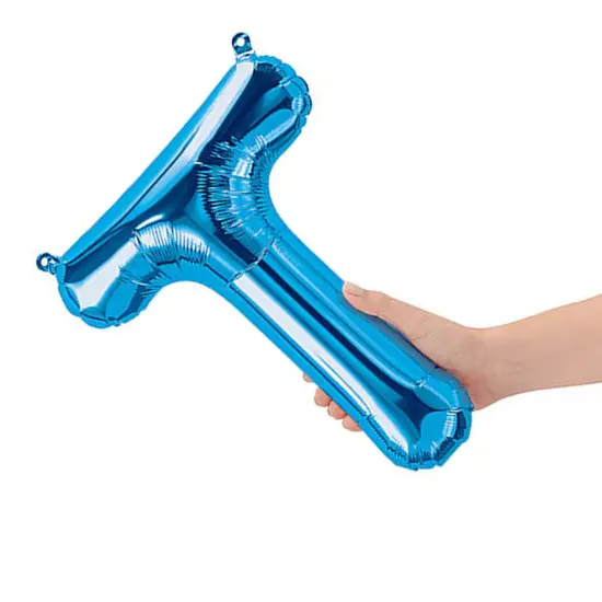 NorthStar Balloons&reg; 16 Inch Letter T Blue Air Fill Only {5}
