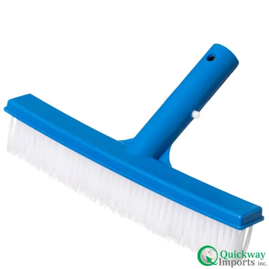 Quickway Imports 10-inch Poly Bristle Brush Head with Durable Nylon Bristles Designed to Clean Walls Floors Steps & Corners for Effective Above-Ground & Inground Swimming Pool Cleaning and Maintenance {1}
