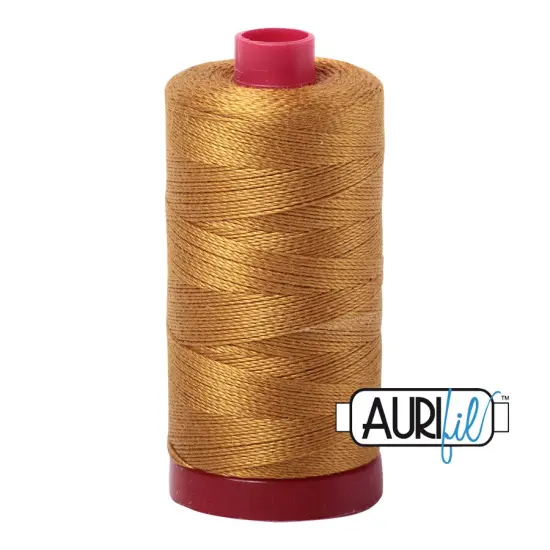 Brass (2975) | 12wt Large Spool (325M / 356Y) | Aurifil Thread {1}