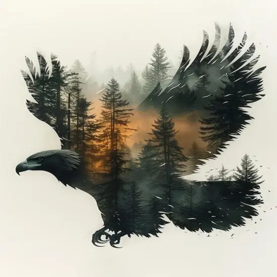 Forest Eagle Diamond Painting Kits for Adults, Animal DIY 5D Diamond Art Kits Full Drill Diamond Dots Paintings with Diamonds Gem Art and Crafts Home Decor 12x16inch {1}