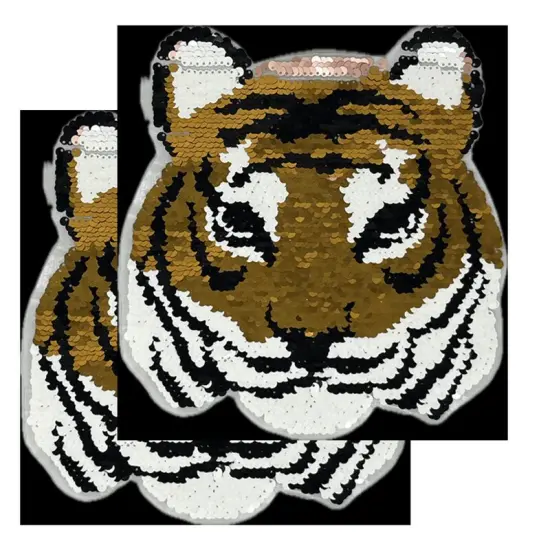 Tiger Patch Sequence Iron on 9Inch Diameter {2}